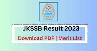 JKSSB JE Mechanical Result 2023 Out